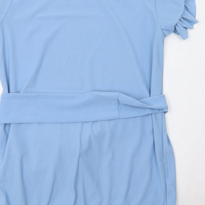 I SAW IT FIRST Womens Blue   Basic Blouse Size 10