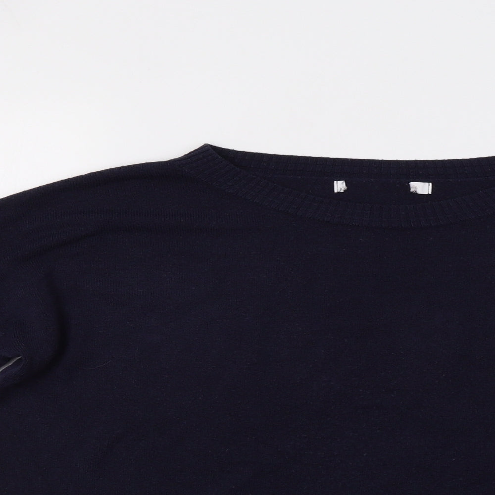 Womens UK Size M NEXT Blue Henley Jumper