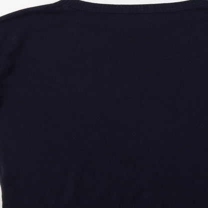 Womens UK Size M NEXT Blue Henley Jumper