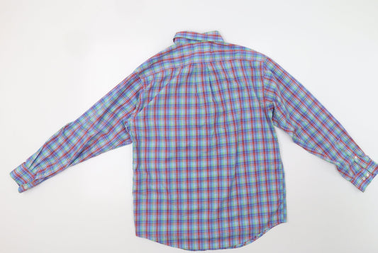 Roundtree & Yorke Mens Multicoloured Check   Button-Up Size M