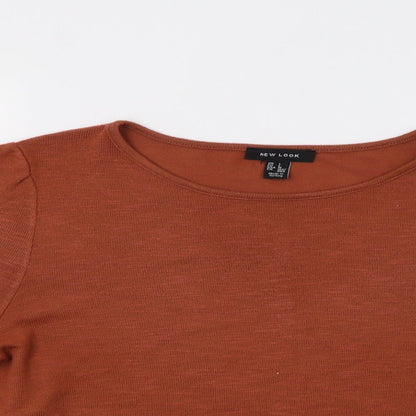 Womens UK Size L New Look Brown Pullover Jumper