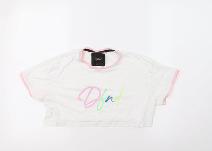 Dfnd Girls White   Cropped Polo Size 11-12 Years