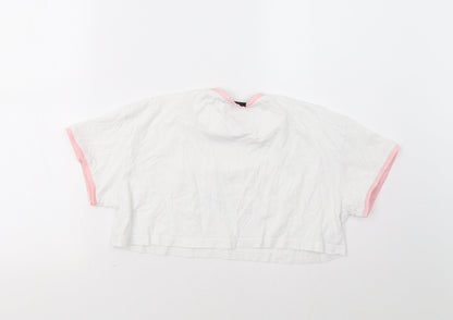 Dfnd Girls White   Cropped Polo Size 11-12 Years
