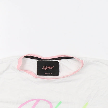 Dfnd Girls White   Cropped Polo Size 11-12 Years