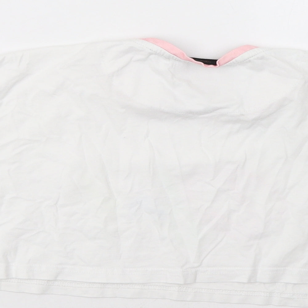 Dfnd Girls White   Cropped Polo Size 11-12 Years