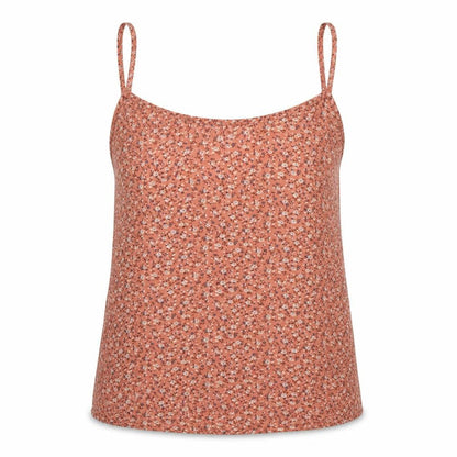 Front view of New Look women’s pink floral camisole tank, size UK 8