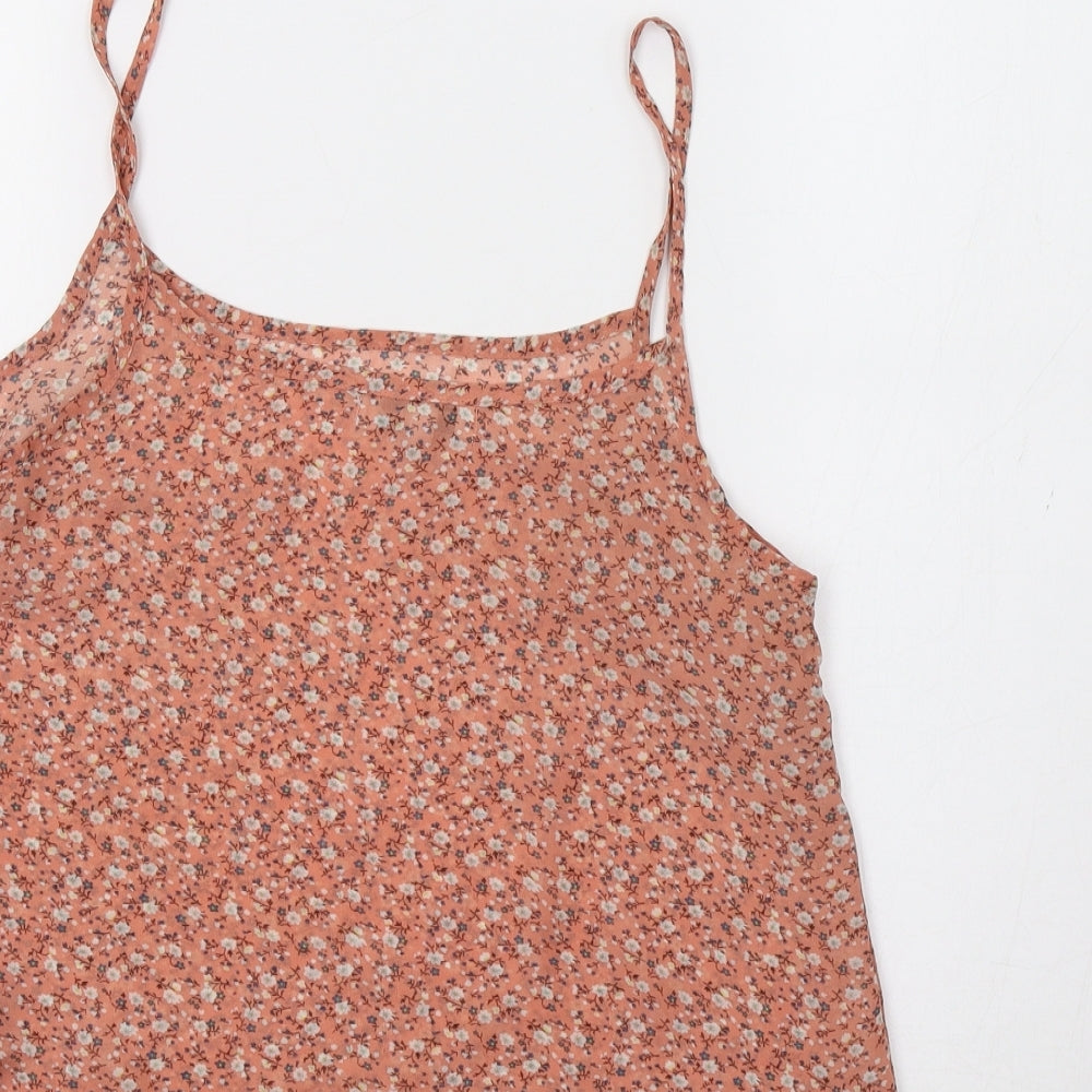 New Look Womens Pink Floral  Camisole Tank Size 8