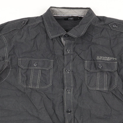 Mens UK Size L Florence and Fred Grey  Button-Up Long Sleeve Casual Shirt