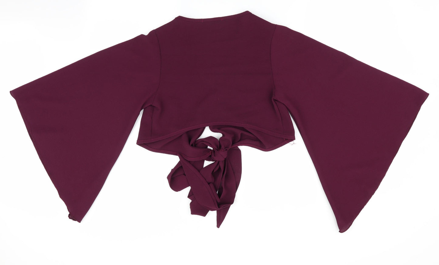 Stylewise Womens Purple   Jacket  Size 6  - Wide Sleeves Tie Front Shrug