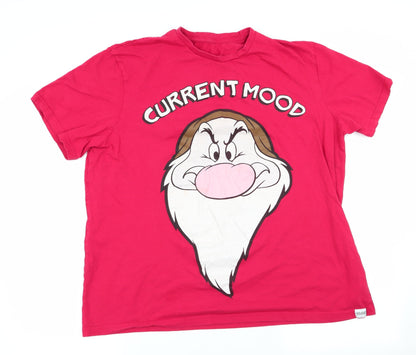 Mens UK Size  Disney Red  T-Shirt