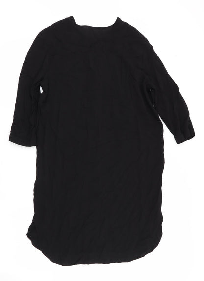 H&M Womens Black   Shirt Dress  Size 10  - Pullover Style