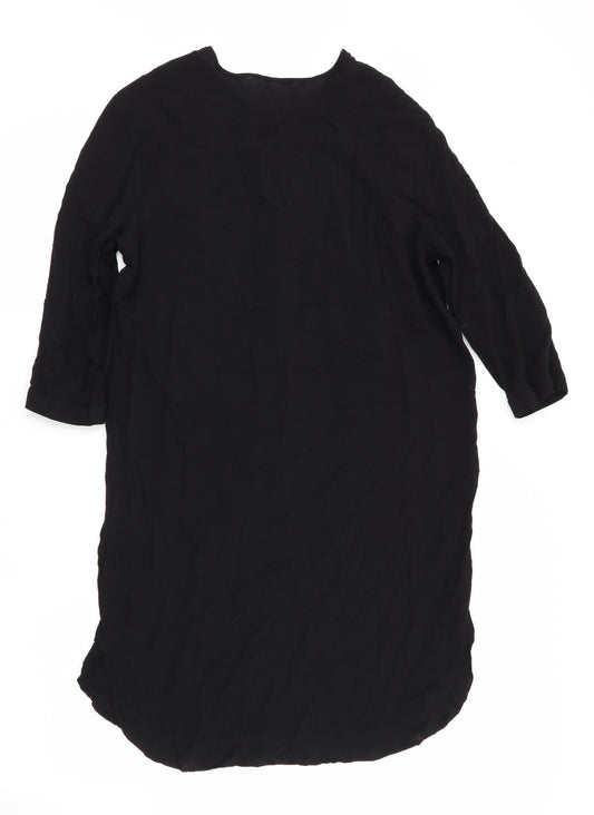 H&M Womens Black   Shirt Dress  Size 10  - Pullover Style