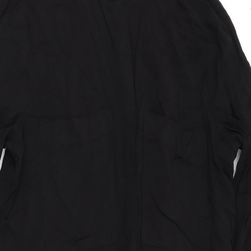 H&M Womens Black   Shirt Dress  Size 10  - Pullover Style