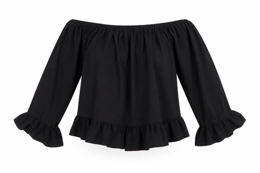 Front view of Atmosphere women’s black basic blouse, size UK 10