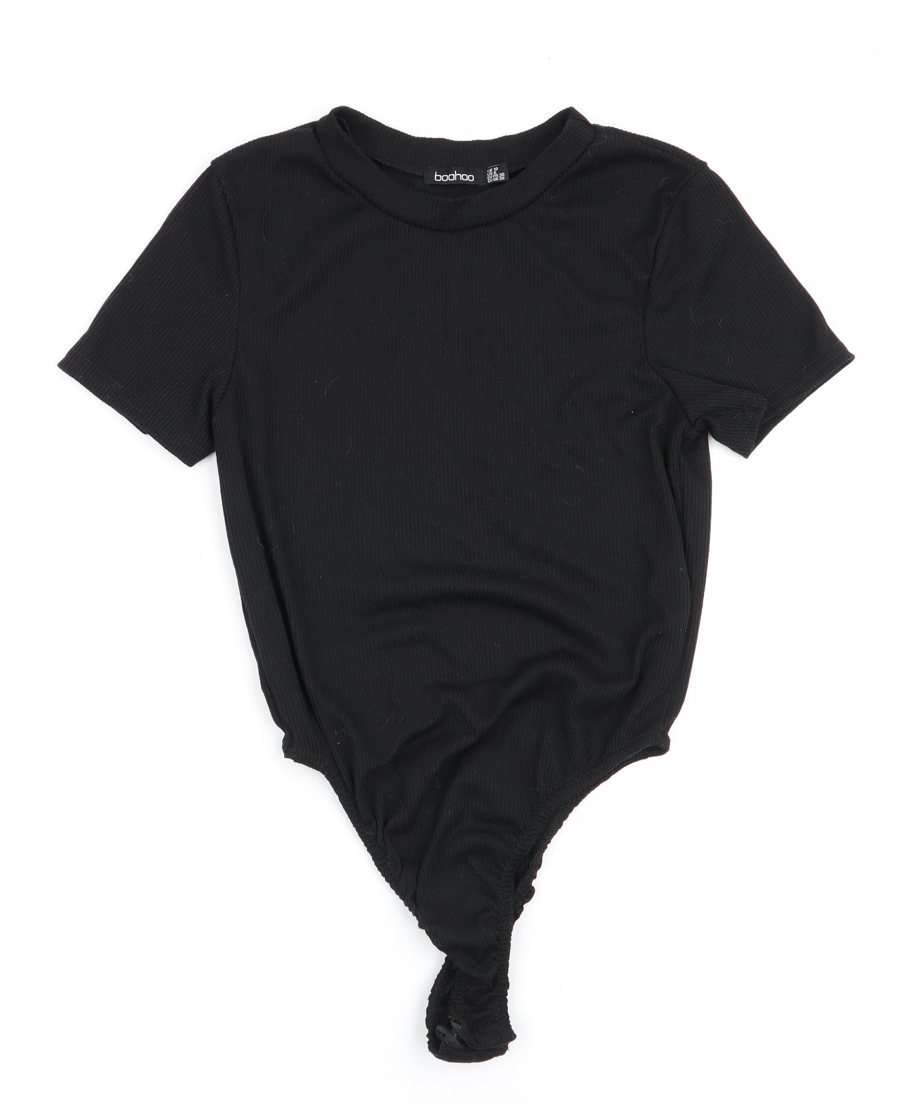 Boohoo Womens Black   Bodysuit One-Piece Size 10