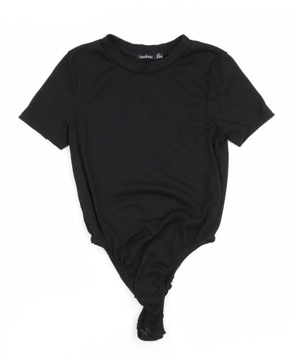 Boohoo Womens Black   Bodysuit One-Piece Size 10