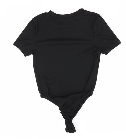 Boohoo Womens Black   Bodysuit One-Piece Size 10