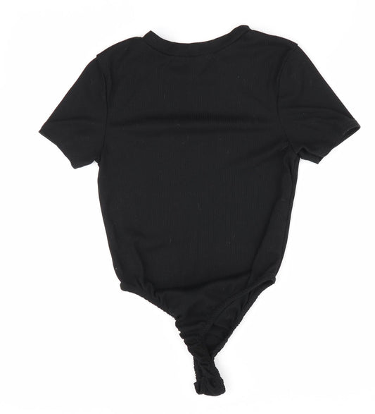 Boohoo Womens Black   Bodysuit One-Piece Size 10