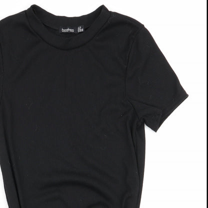 Boohoo Womens Black   Bodysuit One-Piece Size 10