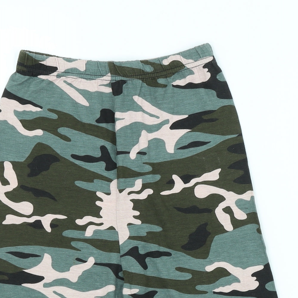 Womens UK Size 4 PRETTYLITTLETHING  Cropped Green Leggings