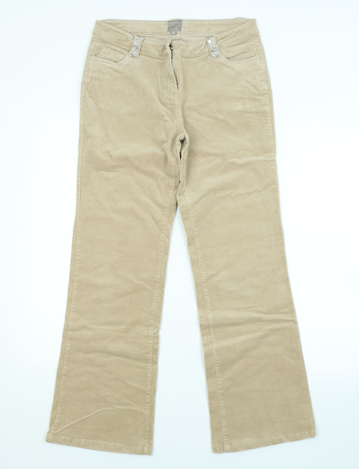 TU Womens Beige   Chino Trousers Size 12 L29 in