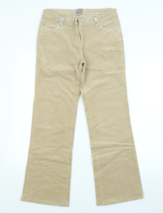 TU Womens Beige   Chino Trousers Size 12 L29 in