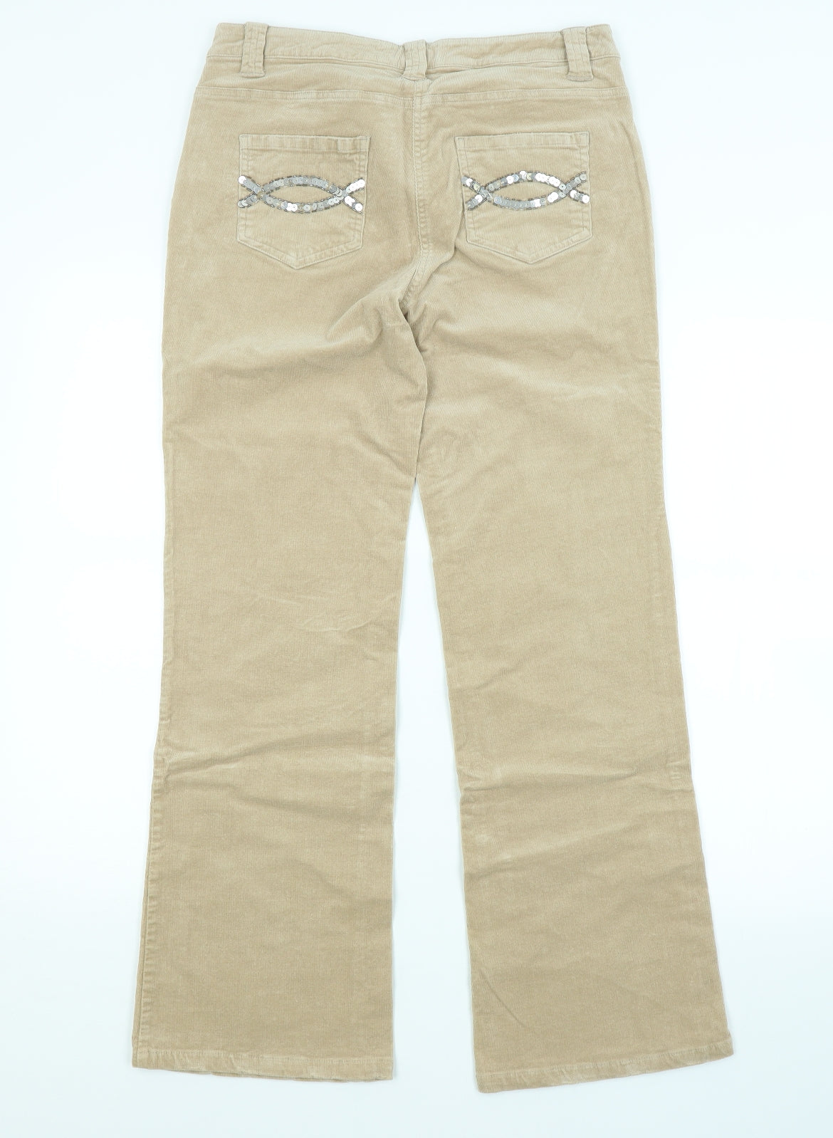 TU Womens Beige   Chino Trousers Size 12 L29 in