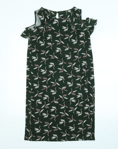 NEXT Womens Grey Floral  Pencil Dress  Size 8