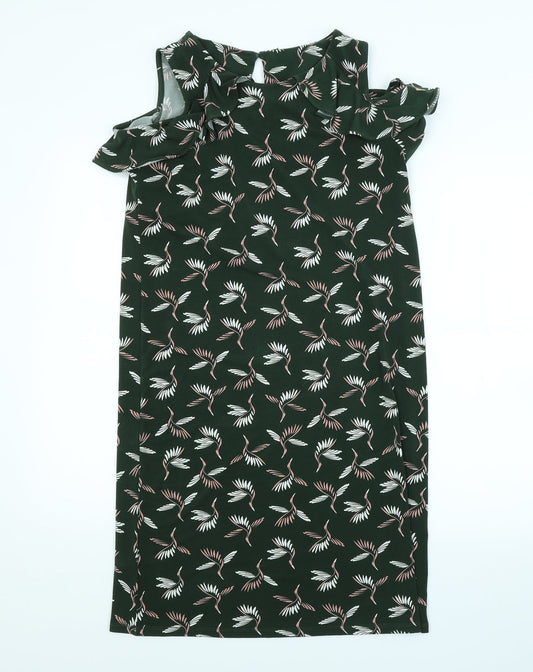 NEXT Womens Grey Floral  Pencil Dress  Size 8