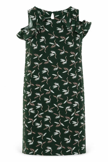 Front view of Next women’s grey floral pencil dress, size UK 8