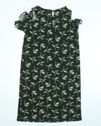 NEXT Womens Grey Floral  Pencil Dress  Size 8