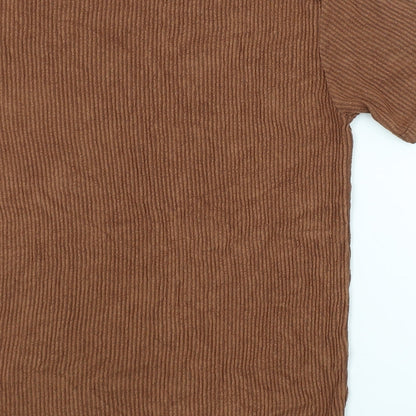 PRETTYLITTLETHING Womens Brown Striped  Pullover Jumper Size S