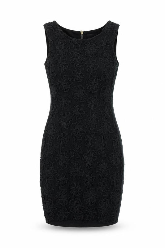 Agenda Womens Black Floral  Pencil Dress  Size 8