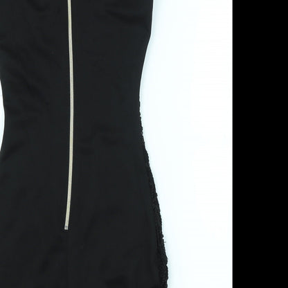 Agenda Womens Black Floral  Pencil Dress  Size 8