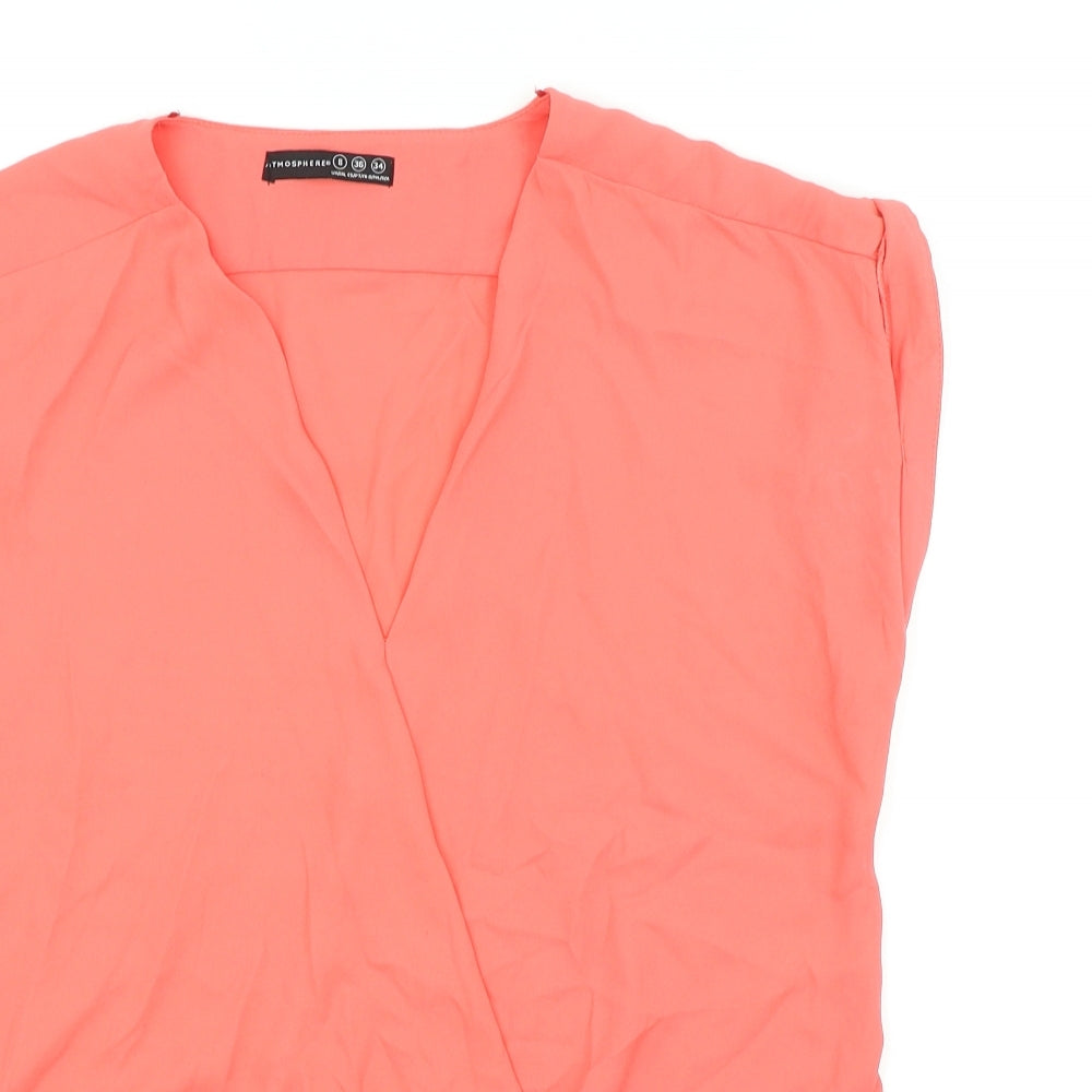 Atmosphere Womens Red   Basic Blouse Size 8