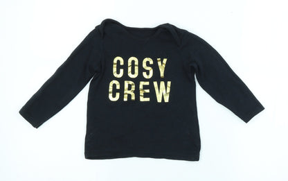 George Baby Black   Basic T-Shirt Size 18-24 Months  - COSY