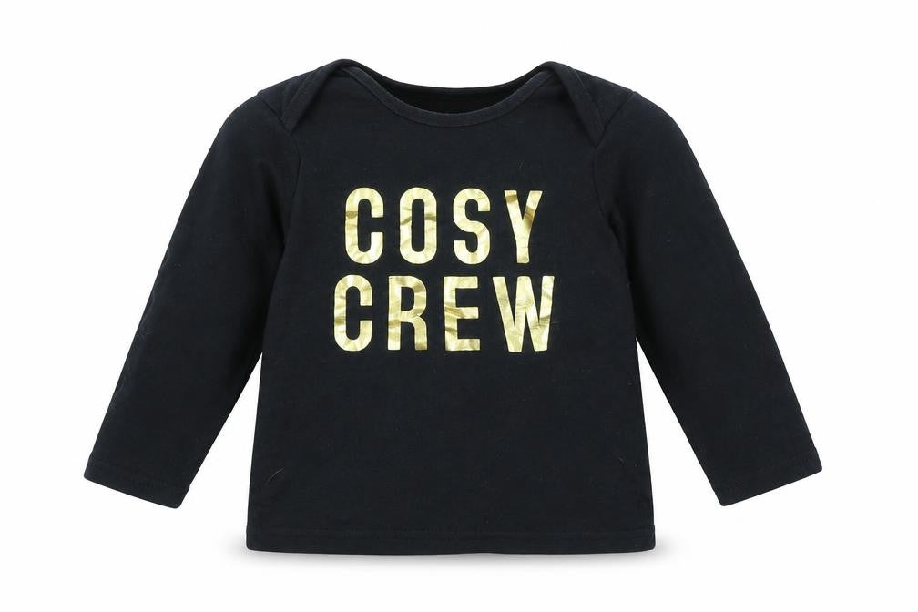Front view of George Baby Black Basic T-Shirt, size 18-24, Months - COSY