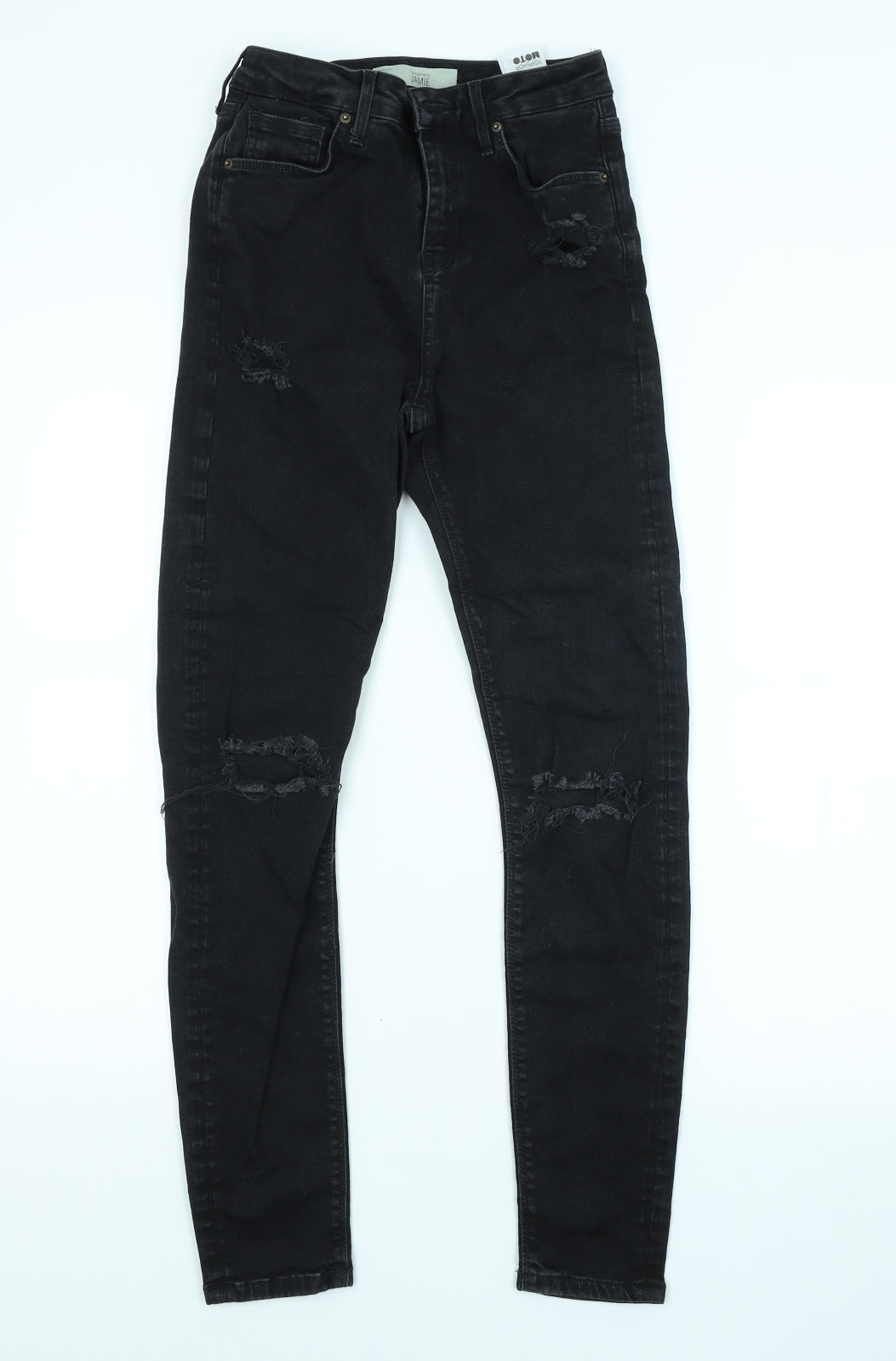 Topshop Womens Black   Skinny Jeans Size 28 in L32 in