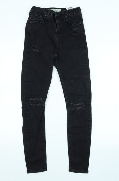 Topshop Womens Black   Skinny Jeans Size 28 in L32 in