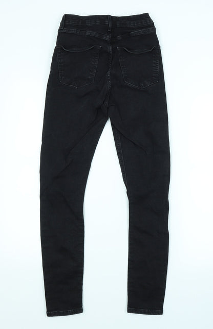 Topshop Womens Black   Skinny Jeans Size 28 in L32 in