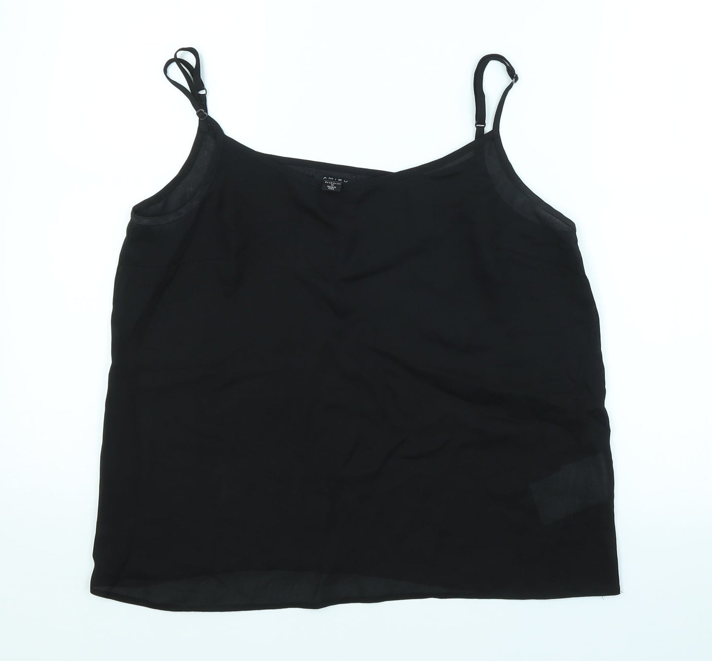 Womens UK Size M Amisu Black Basic Tank