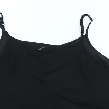 Womens UK Size M Amisu Black Basic Tank