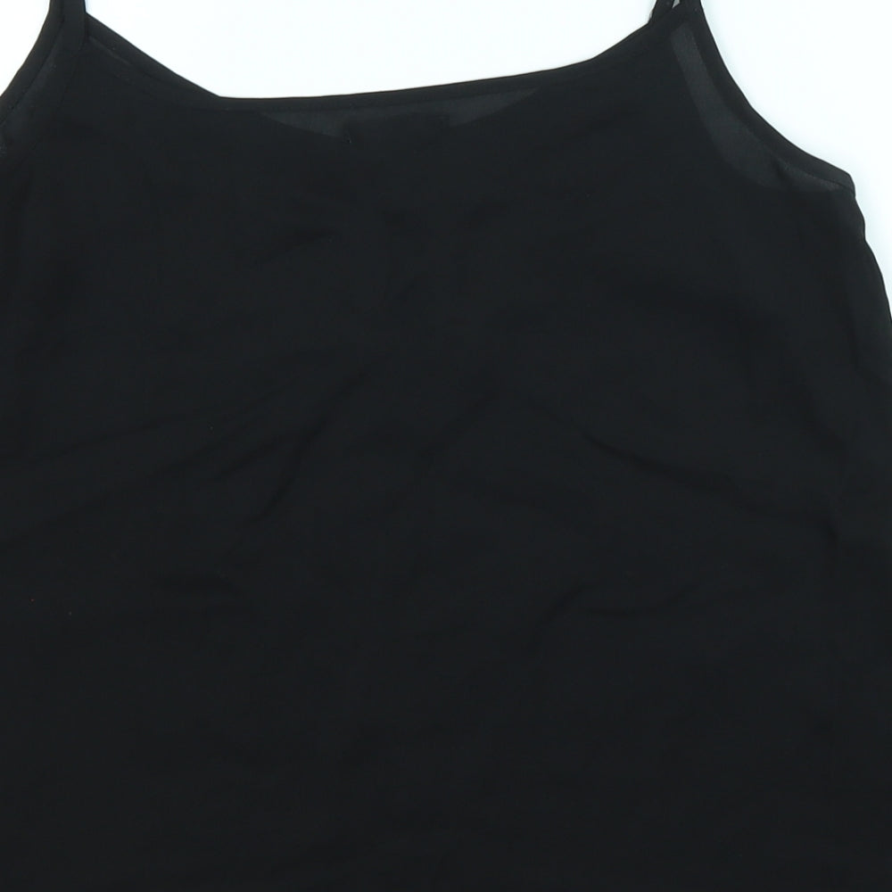 Womens UK Size M Amisu Black Basic Tank