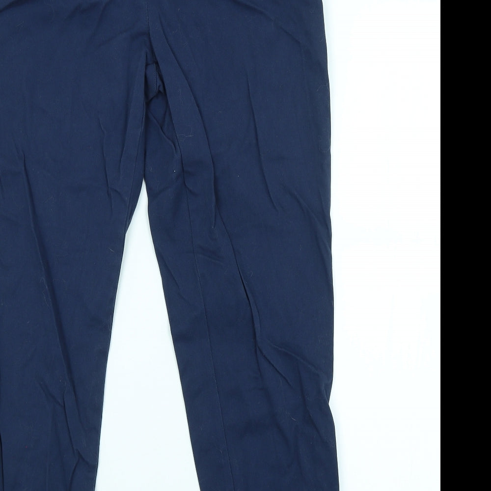 Womens UK Size 12 Peacocks Regular Fit Chino Blue Trousers