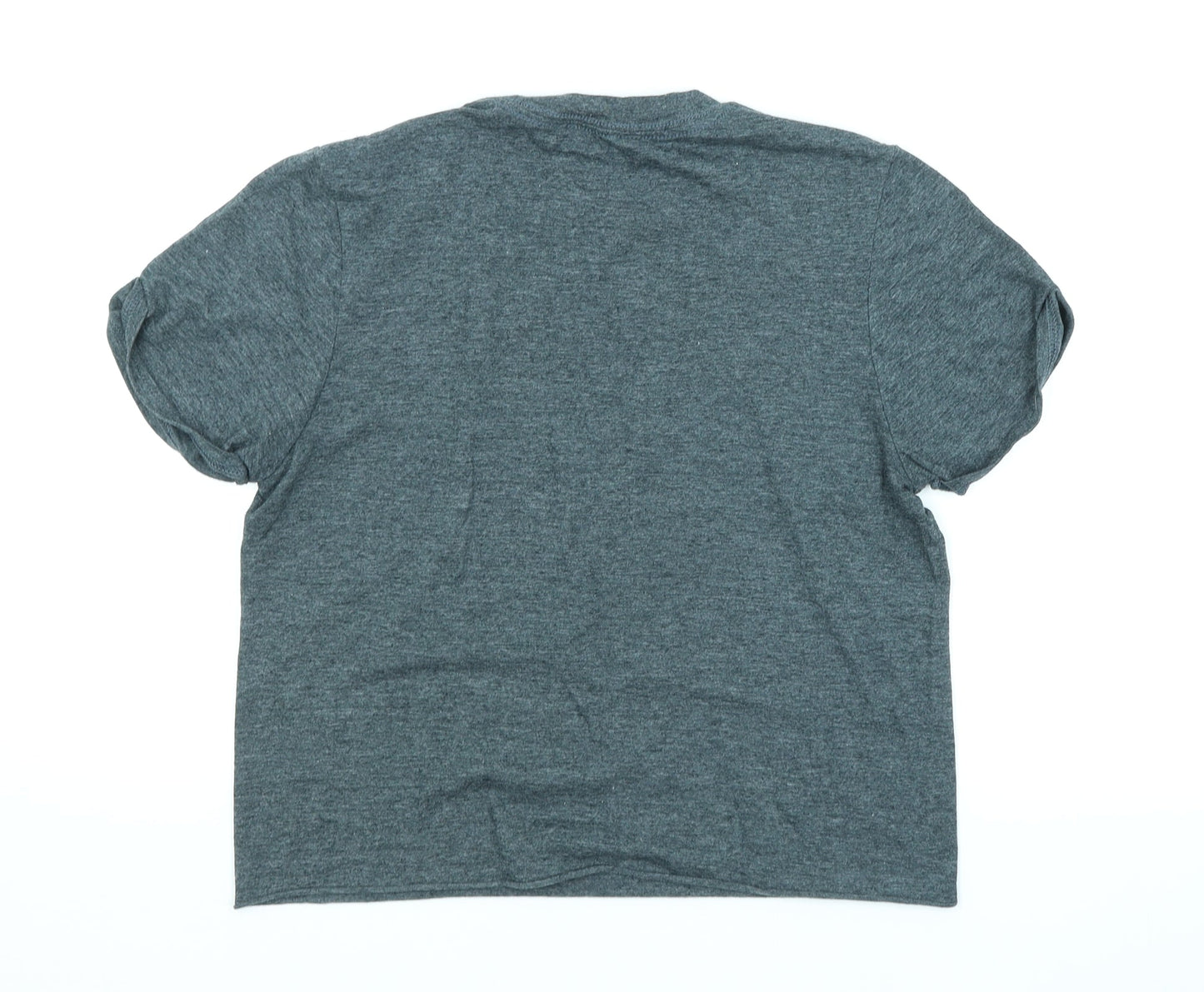Womens UK Size S Miss Selfridge Grey Cropped T-Shirt