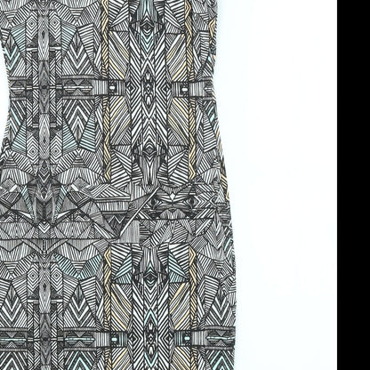 New Look Womens Multicoloured Argyle/Diamond  Pencil Dress  Size 12