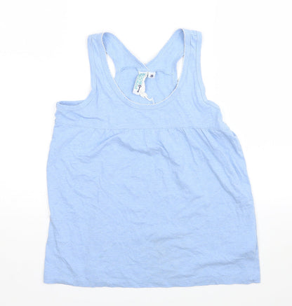 Additional front view of Powder Room women’s blue basic tank, size M