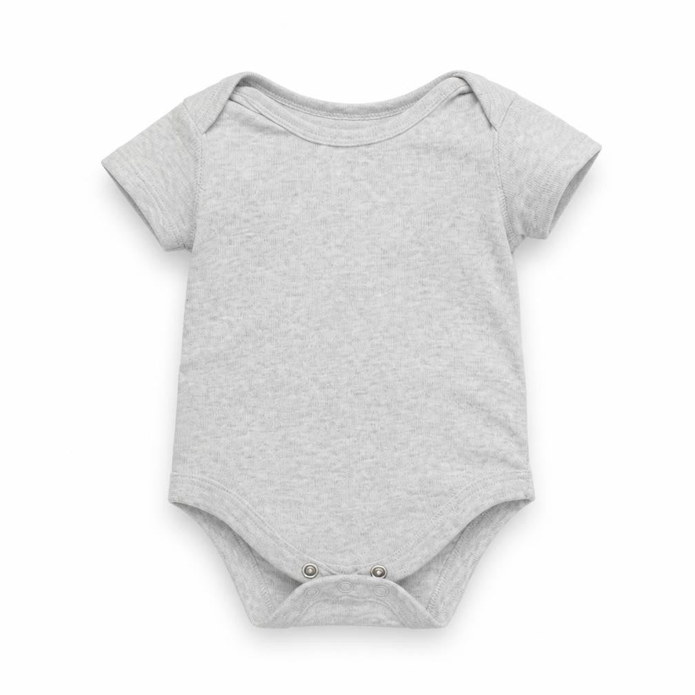 Front view of Marks & Spencer Baby Grey Leotard One-Piece, size 0-3, Months
