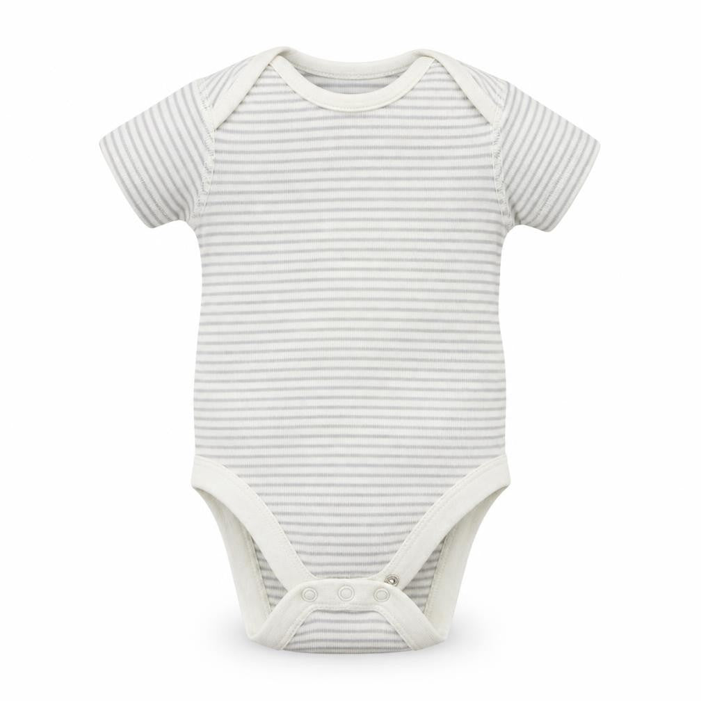 Front view of Marks & Spencer Baby Multicoloured Striped Leotard One-Piece, size 0-3, Months