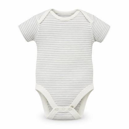 Front view of Marks & Spencer Baby Multicoloured Striped Leotard One-Piece, size 0-3, Months